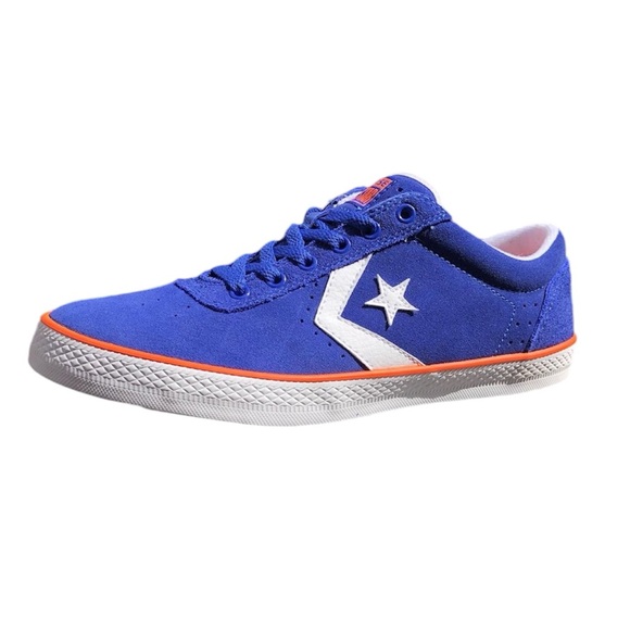 Converse All Star Wells Ox Deep UltraMA Suede Blue Orange Unisex M8.5 W10